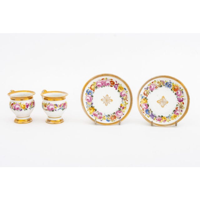 French Gilt & Hand-Painted Porcelain Tableware, 8 For Sale - Image 13 of 18