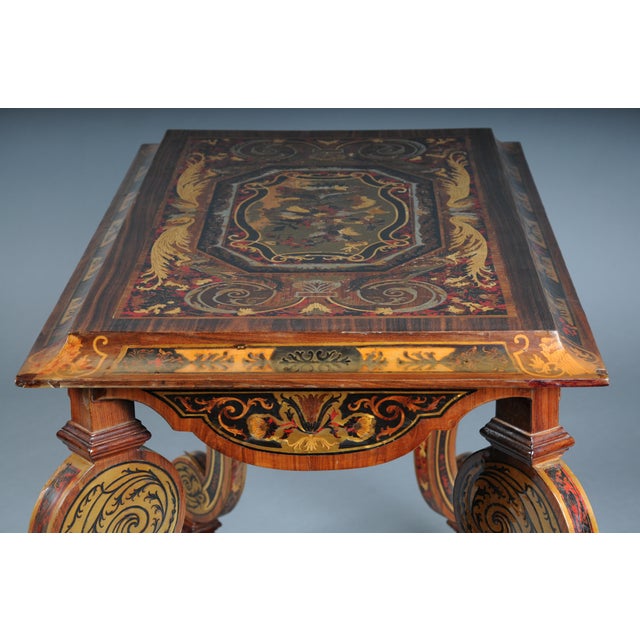 Boulle Inlaid Table in Wood For Sale - Image 9 of 18