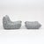 Ligne Roset Togo Lounge Chair and Pouf in Pattern Fabric by Michel Ducaroy for Ligne Roset, 1973, Set of 2 For Sale - Image 4 of 18