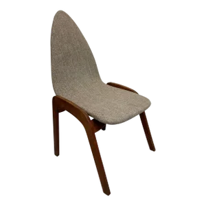 1960s Vintage Grey Upholstered Mid Century Modern Chair