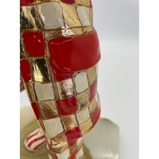Ron Lee Child & Clown Sculpture on Onyx Base With 24k Gold Accents, Signed 1985 For Sale - Image 12 of 13