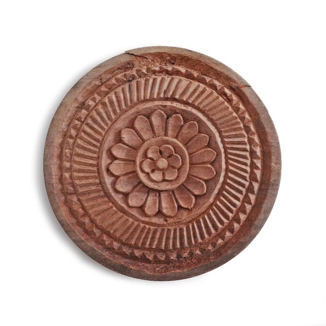 Vintage Mid 20th Century Chapati Wood Stamp For Sale In Los Angeles - Image 6 of 6