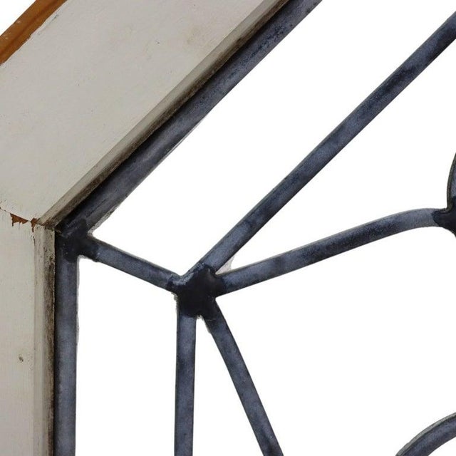 Arts & Crafts Octogonal Stylized Floral Beveled & Stained Leaded Glass Window For Sale - Image 4 of 6