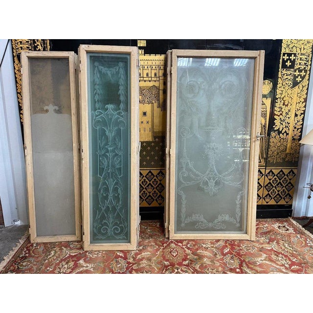 Acid Etched Windows, Set of 14 For Sale - Image 11 of 11