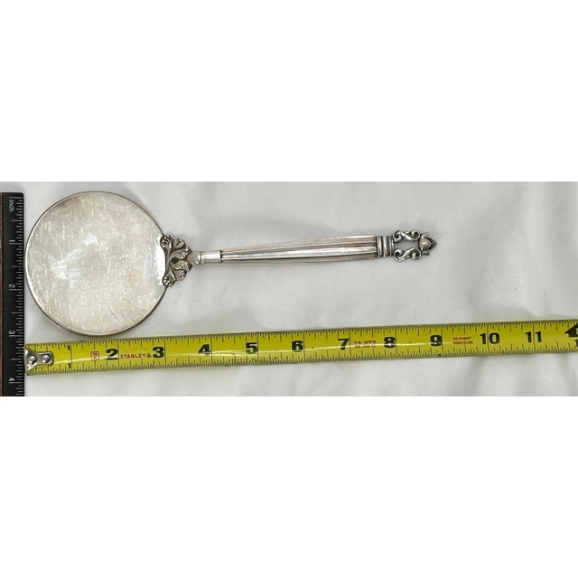 Large Size Vintage Georg Jensen Denmark Acorn Pattern Sterling Silver Tomato Server - Mid 20th Century For Sale - Image 11 of 12