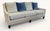 Contemporary Coastal Contemporary CR Laine Ivory and Blue 3-Seat Sofa For Sale - Image 3 of 15