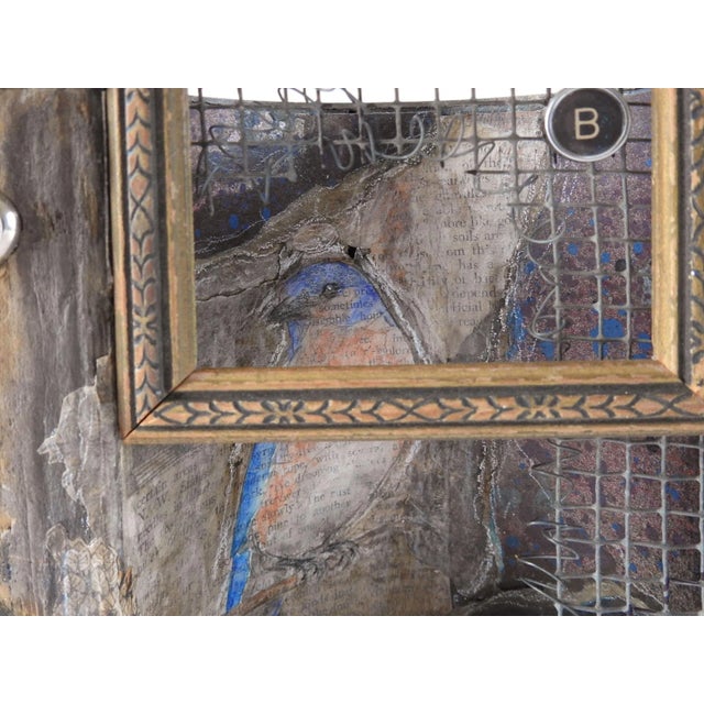 Bluebird Watercolor & Mixed Media Sculpture For Sale - Image 10 of 10