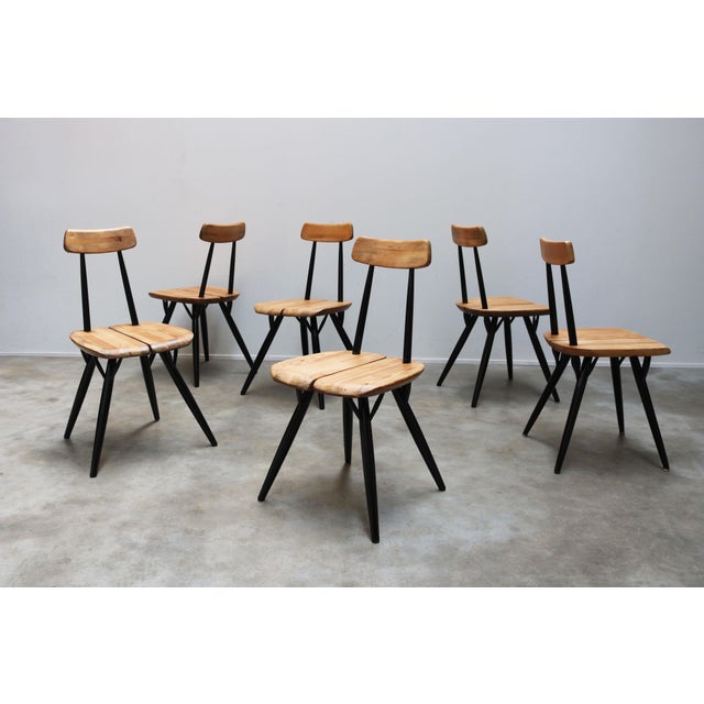 Pirkka Design Dining Room Set by Ilmari Tapiovaara for Laukaan Puu, 1955, Set of 7 For Sale - Image 6 of 18