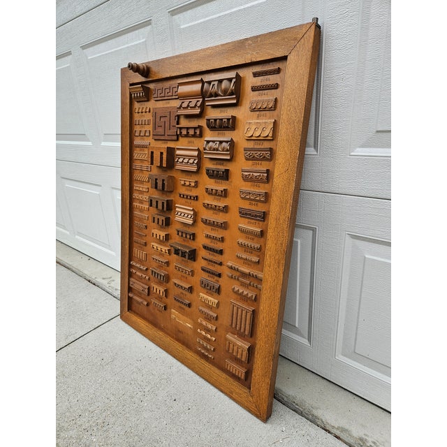 Early 20th Century Mercantile Architectural Wood Molding Trim Display (Panel A) For Sale - Image 5 of 11