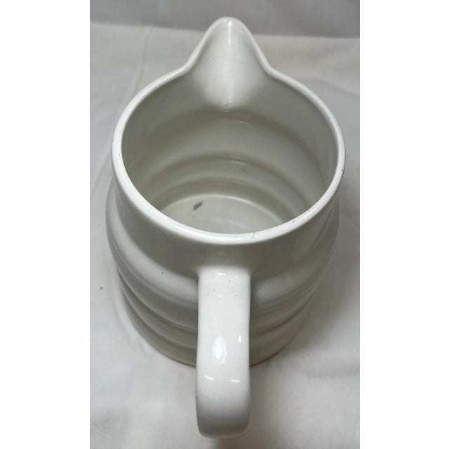 Vintage White Ironstone Pitcher /Jug Made in England - Circa 1960’s For Sale In Dallas - Image 6 of 9