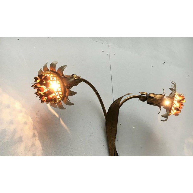 Mid-Century Italian Metal Sunflower Wall Lamp, 1960s For Sale - Image 13 of 18