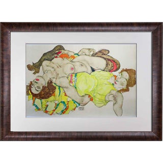 Egon Schiele "Two Reclining Models..." Lithograph For Sale