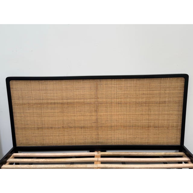 2020s Eastern King Williams Sonoma for West Elm Ida Woven Bed For Sale - Image 5 of 12