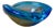 Blue Piriform Murano Glass Ashtray For Sale