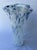 Elegant genuine Italian art glass vase by **Tammaro Italy**, featuring a stunning blue and white color combination and a...
