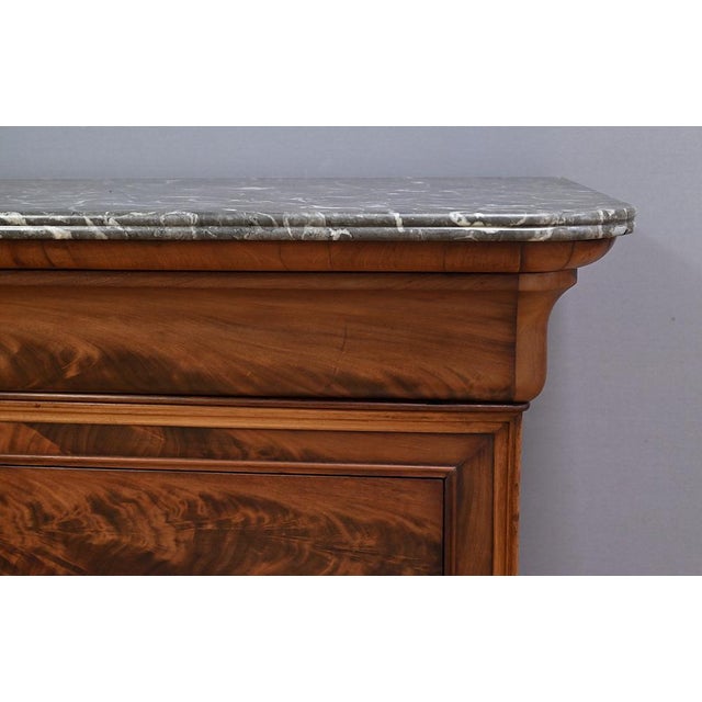 Louis Philippe Style Mahogany Chest of Drawers, Late 19th Century For Sale - Image 6 of 18