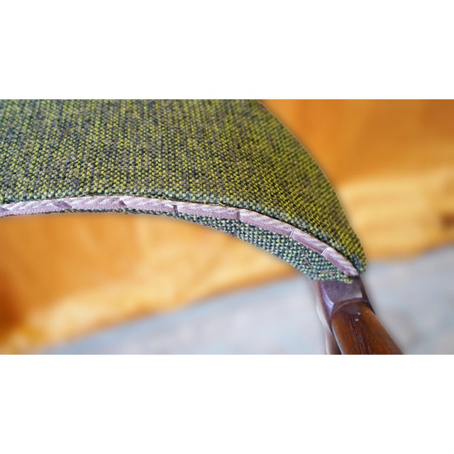 Mid-Century Modern Kosuga Armchair With Original Green Tweed Upholstery, Japan, C. 1960s–1970s For Sale - Image 12 of 17