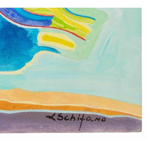 Luciano Schifano, On the Sofa, Oil Painting, 1988 For Sale - Image 3 of 5