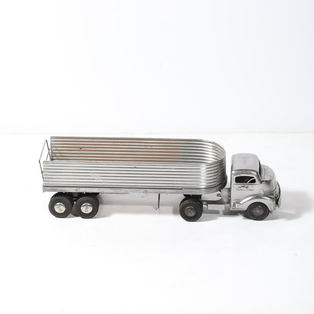 Mid-Century Smith Miller Silver Streak Truck & Trailer in Aluminum For Sale - Image 10 of 18