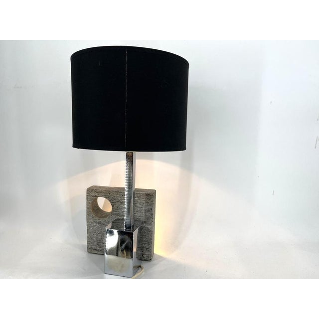 Stone Postmodern Stone Table Lamp, 1970s For Sale - Image 7 of 14