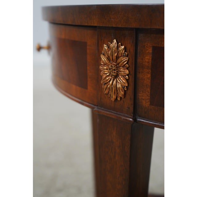 Maitland Smith Inlaid Floral Occasional Lamp Table For Sale - Image 13 of 18