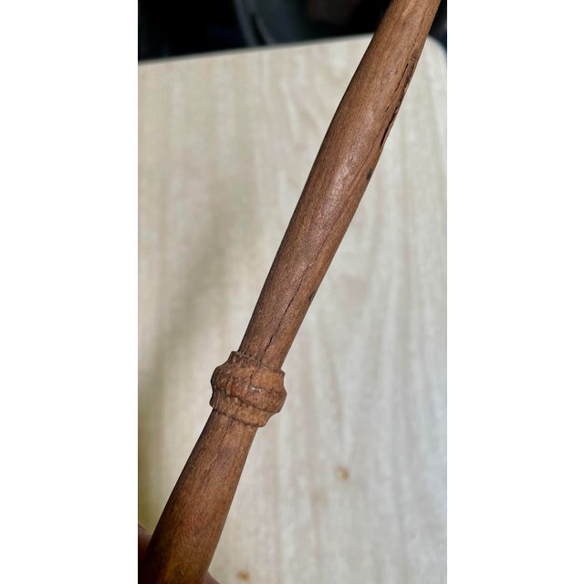 Mid 20th Century Hand Carved Country French Salad Spoon & Fork Folk Art Claw Talon- A Pair For Sale - Image 12 of 12