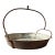 Early 20th Century Industrial Farmhouse Hanging Metal Basin For Sale