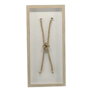 Sailor's "Square" Knot Framed - Driftwood Color Framed Coastal Wall Decor