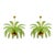 Mid-Century Modern Murano Glass and Brass Palm Leaves Chandelier from Maestri Muranesi, 2000, Set of 2 For Sale - Image 10 of 10