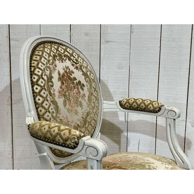 Louis XVI Cabriolet Armchair, 1970s For Sale - Image 4 of 13