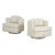 Pair of Hexagonal Swivel Lounge Chairs Attributed to Harvey Probber For Sale
