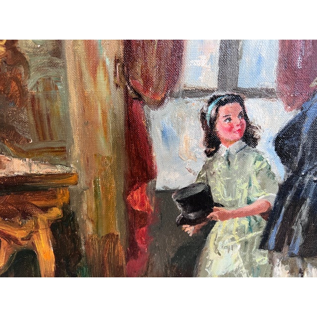 M. Vidiella (Europe 20th Century) Oil Painting on Canvas, Genre Scene, Framed For Sale - Image 11 of 12