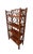 Mid 20th Century Vintage Chinoiserie Tortoiseshell Bamboo & Rattan 4-Tier Etagere Bookshelf For Sale - Image 5 of 12