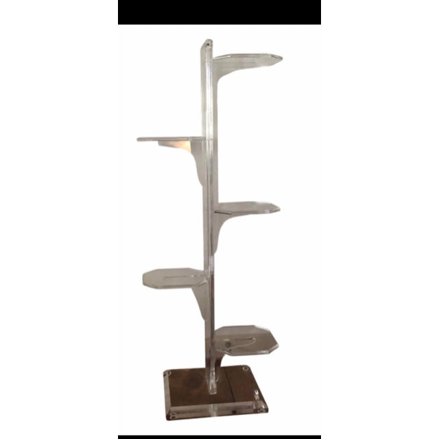 Late 20th Century Vintage Late 20th Century Lucite Multi-Tiered Plant Stand For Sale - Image 5 of 5