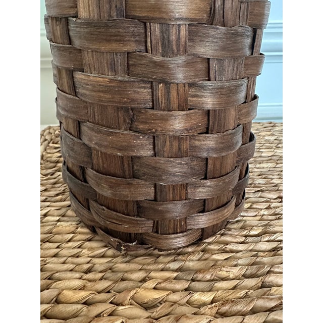 Vintage 13.5” Mid-Century Italian Emerald Green Glass Carafe With Fitted Woven Sleeve For Sale - Image 13 of 15