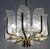 Scandinavian Brass and Ice Glass 8-Light Chandelier by Carl Fagerlund for JSB, 1960s For Sale - Image 11 of 12