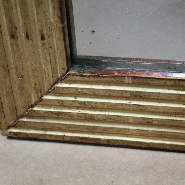 Mid 19th Century French Neoclassical Giltwood Mirror With Reeded Face, Mid 19th Century For Sale - Image 5 of 11