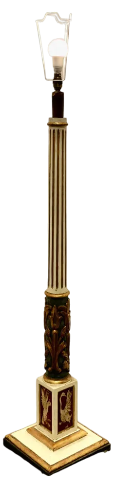 Spanish Folk Art Floor Standing Standard Lamp, 1920s