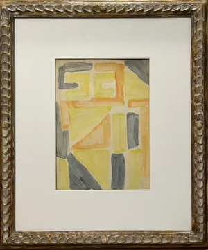 Edgardo Corbelli, Chromatic Research and Movement, 1954, Watercolor on Paper, Framed