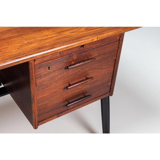 Scandinavian Executive Desk in Rosewood with Bar, Denmark, 1960 For Sale - Image 12 of 18