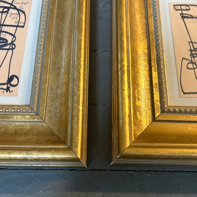 Two Contemporary Original Wayne Cunningham Abstract Marker Drawings - Set of Two For Sale - Image 4 of 5