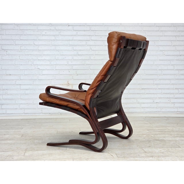 Vintage Norwegian Lounge Chairs with Ottoman by Else & Nordahl Solheim for Rybo Rykken & Co, 1970s, Set of 3 For Sale - Image 17 of 18