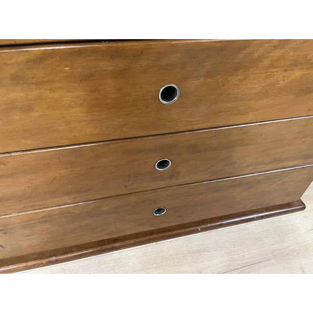 Vintage Bauhaus-Style Wooden and Steel Chest of Drawers, 1960s For Sale - Image 6 of 9