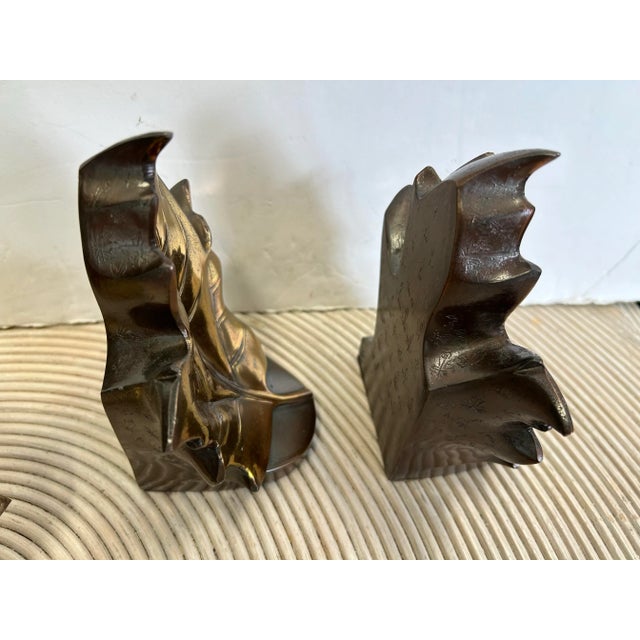 1980s 1980s Pmc Bronze Maple Leaf Bookends - a Pair For Sale - Image 5 of 7