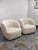 Contemporary Goop for Cb2 Gwyneth Boucle Swivel Chairs, Pair For Sale - Image 3 of 12