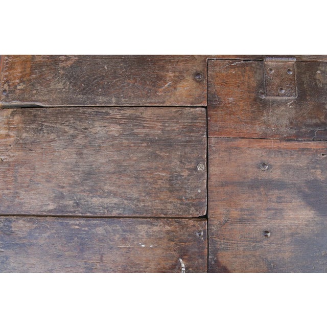 Antique Indian Teak Wedding Trunk For Sale In Los Angeles - Image 6 of 11