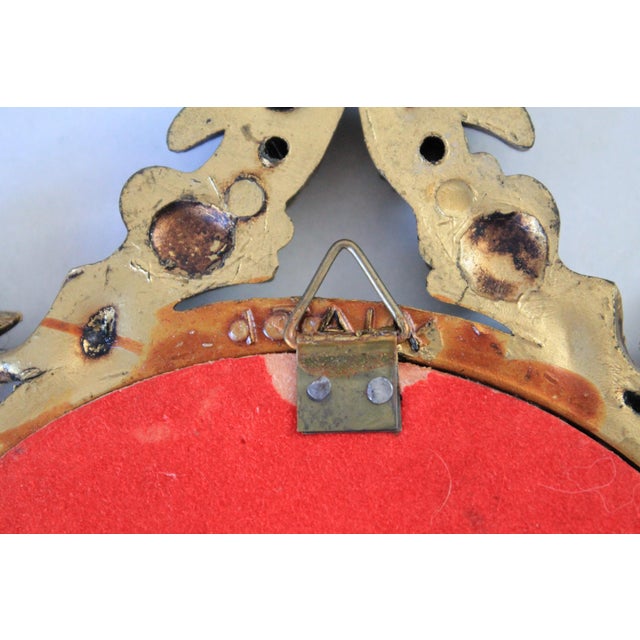 Vintage Italian Religious Print Wall Hanging With Cherub Frame For Sale - Image 9 of 9