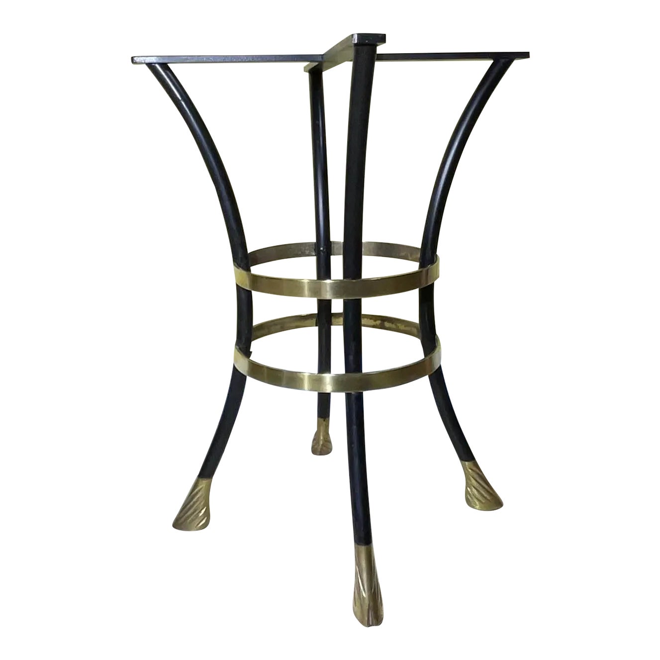 Mid-Century Modern Brass and and Iron Center Table Base , Signed b.r ...