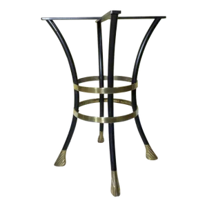 Mid-Century Modern Brass and and Iron Center Table Base , Signed b.r