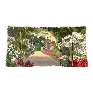 19th Century Gien France Park Scene Letter Tray